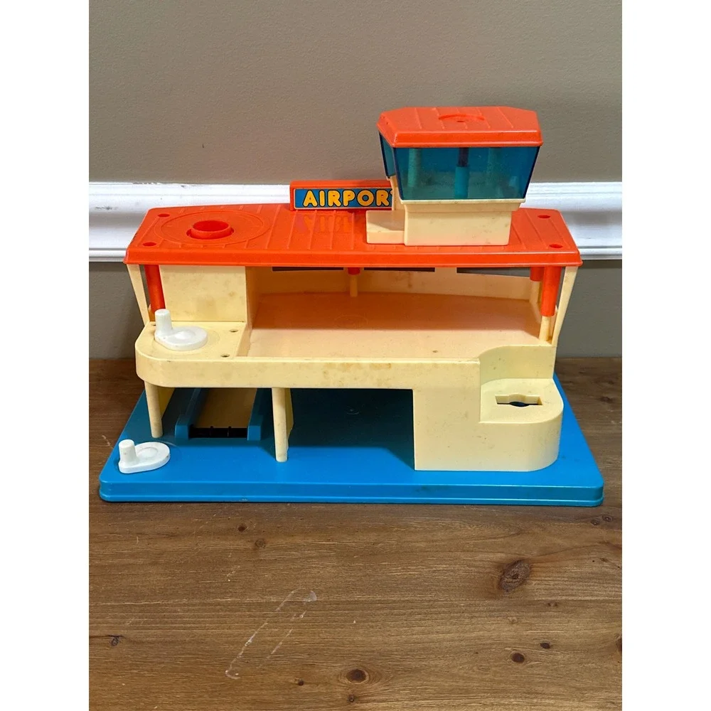 Vintage 1980s Fisher Price Little People Airport 996 Terminal Plane Set